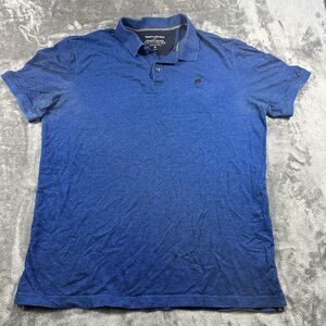 Banana Republic Shirt Men's XL‎ Navy Blue Slim Fit Pique Polo Logo Short Sleeve